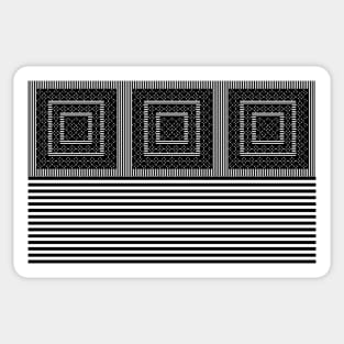 Black White Stripes Sticker